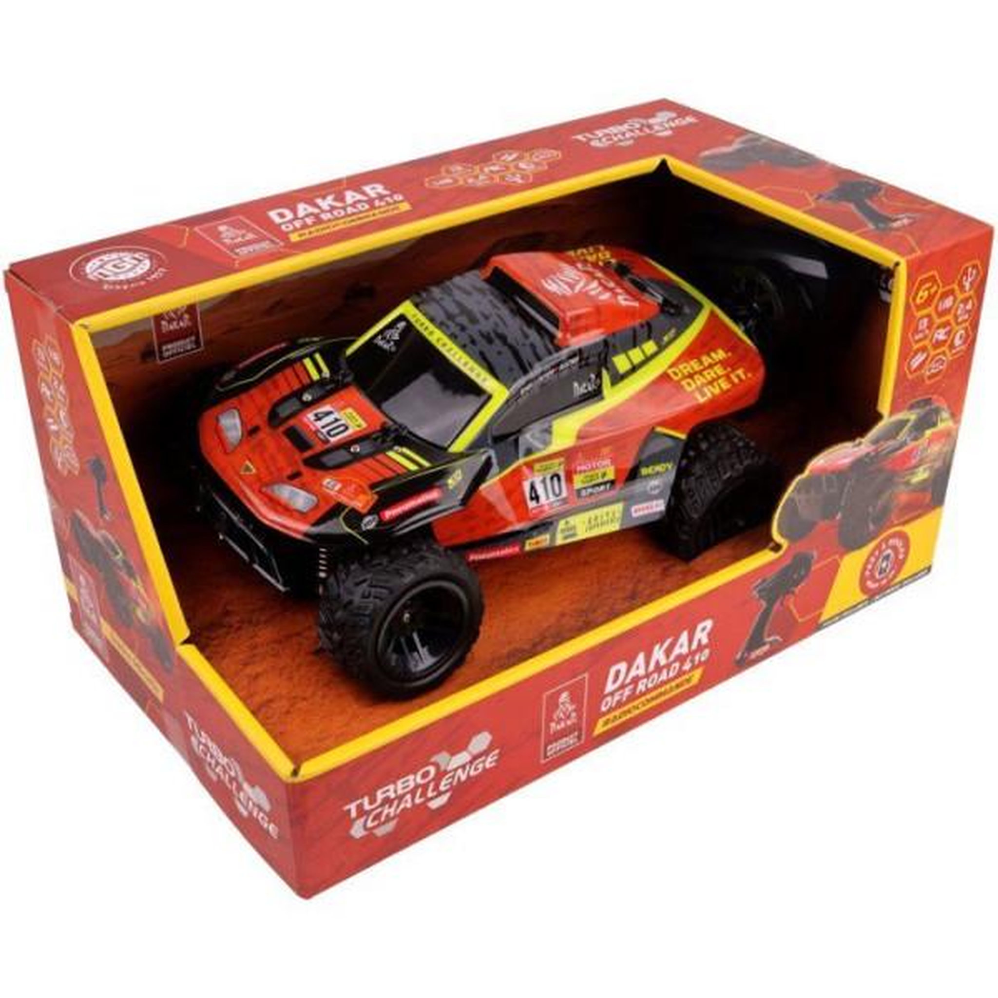 Voir la diapositive 2 : TURBO CHALLENGE Voiture radiocommandée Turbo Challenge Off Road Dakar 28 cm