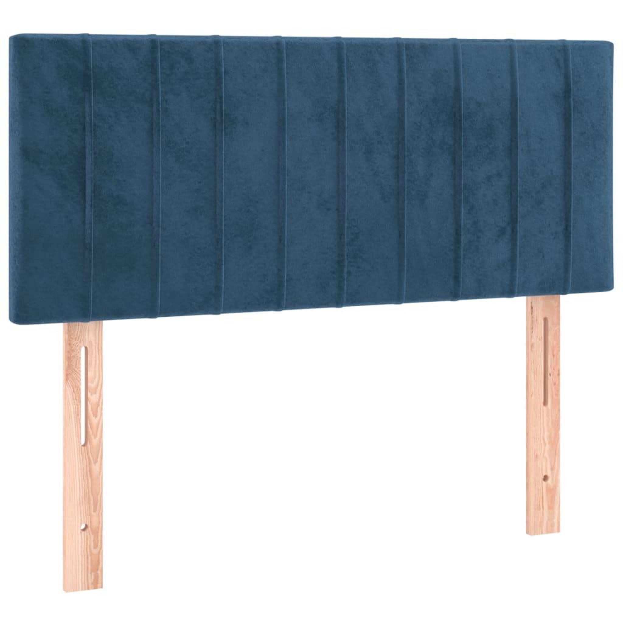 Voir la diapositive 4 : VIDAXL Tete de lit a LED Bleu fonce 80x5x78/88 cm Velours