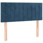 Voir la diapositive 4 : VIDAXL Tete de lit a LED Bleu fonce 80x5x78/88 cm Velours