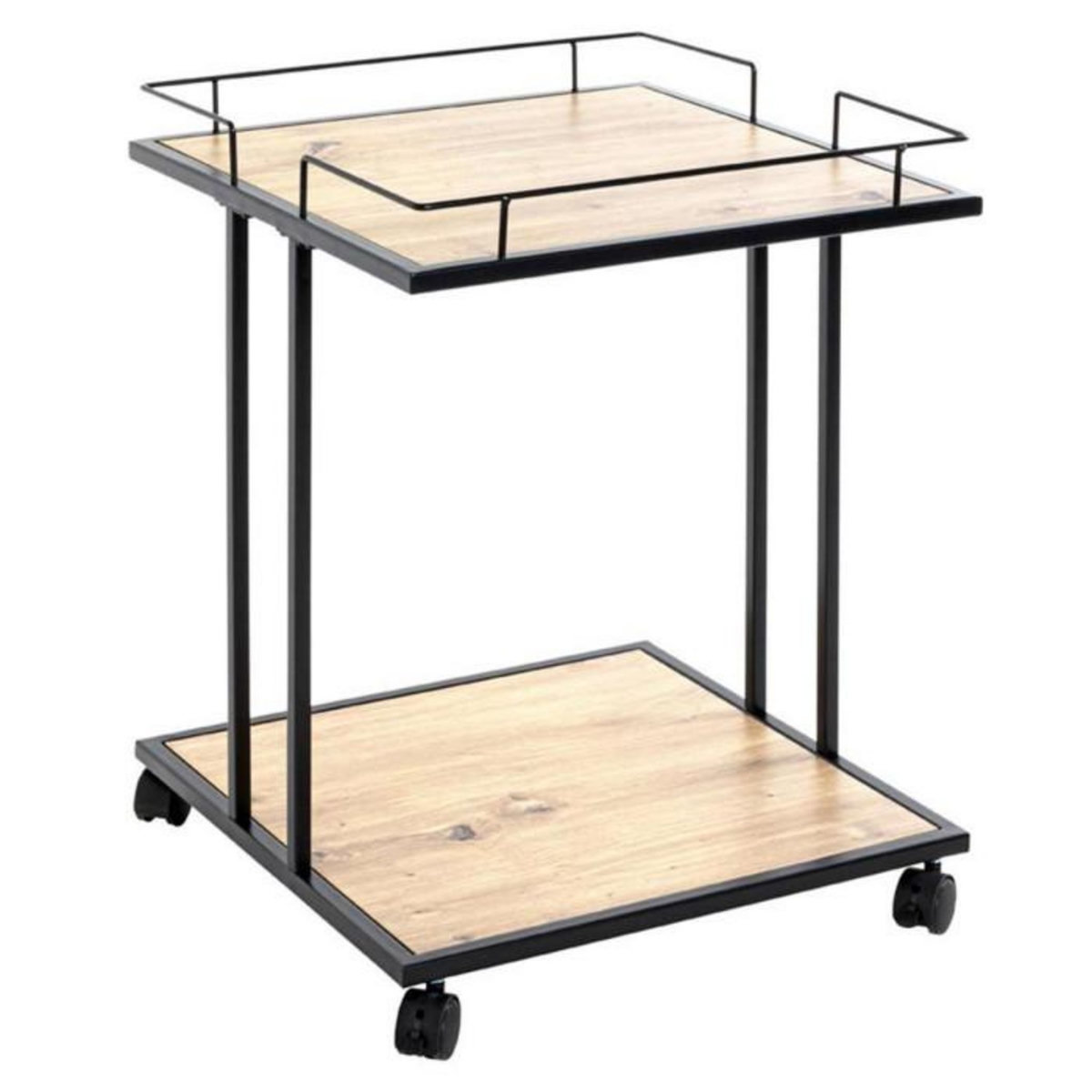 Paris Prix Desserte de Cuisine  Ascola  60cm Noir & Chêne