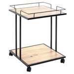 Paris Prix Desserte de Cuisine  Ascola  60cm Noir & Chêne