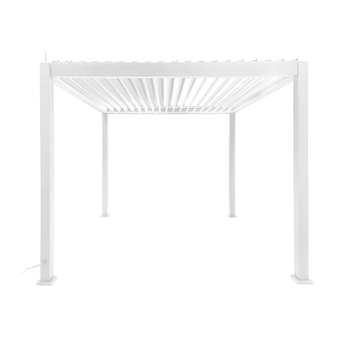 SWEEEK Pergola bioclimatique aluminium motorisée 3x3m avec éclairage LED Triomphe