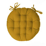 ATMOSPHERA Galette de chaise ronde Alix - Diam. 38 cm - Jaune