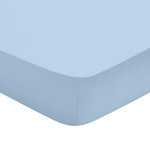 DODO Drap Housse Studio Coton Givre. Coloris disponibles : Bleu
