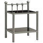 Voir la diapositive 2 : VIDAXL Tables de chevet 2 pcs Gris et noir Metal et verre