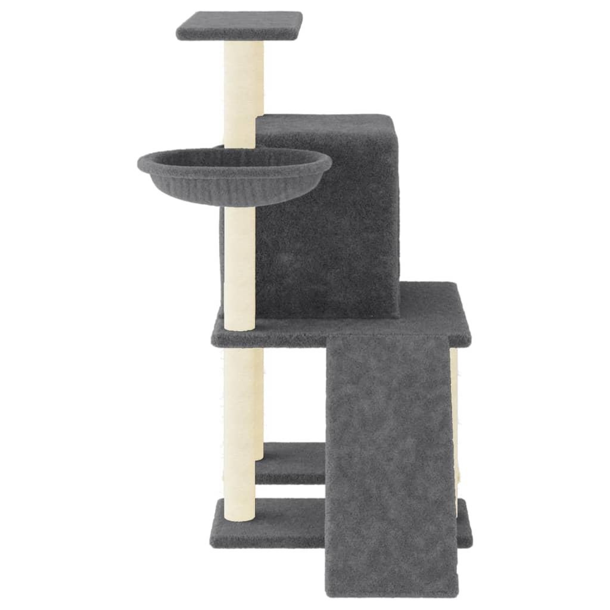 Voir la diapositive 4 : VIDAXL Arbre a chat avec griffoirs en sisal gris fonce 96,5 cm