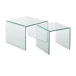 Paris Prix Lot de 2 Tables Gigognes  Veria  65cm Transparent