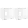 Voir la diapositive 2 : VIDAXL Tables de chevet 2 pcs Blanc brillant 50x39x47 cm