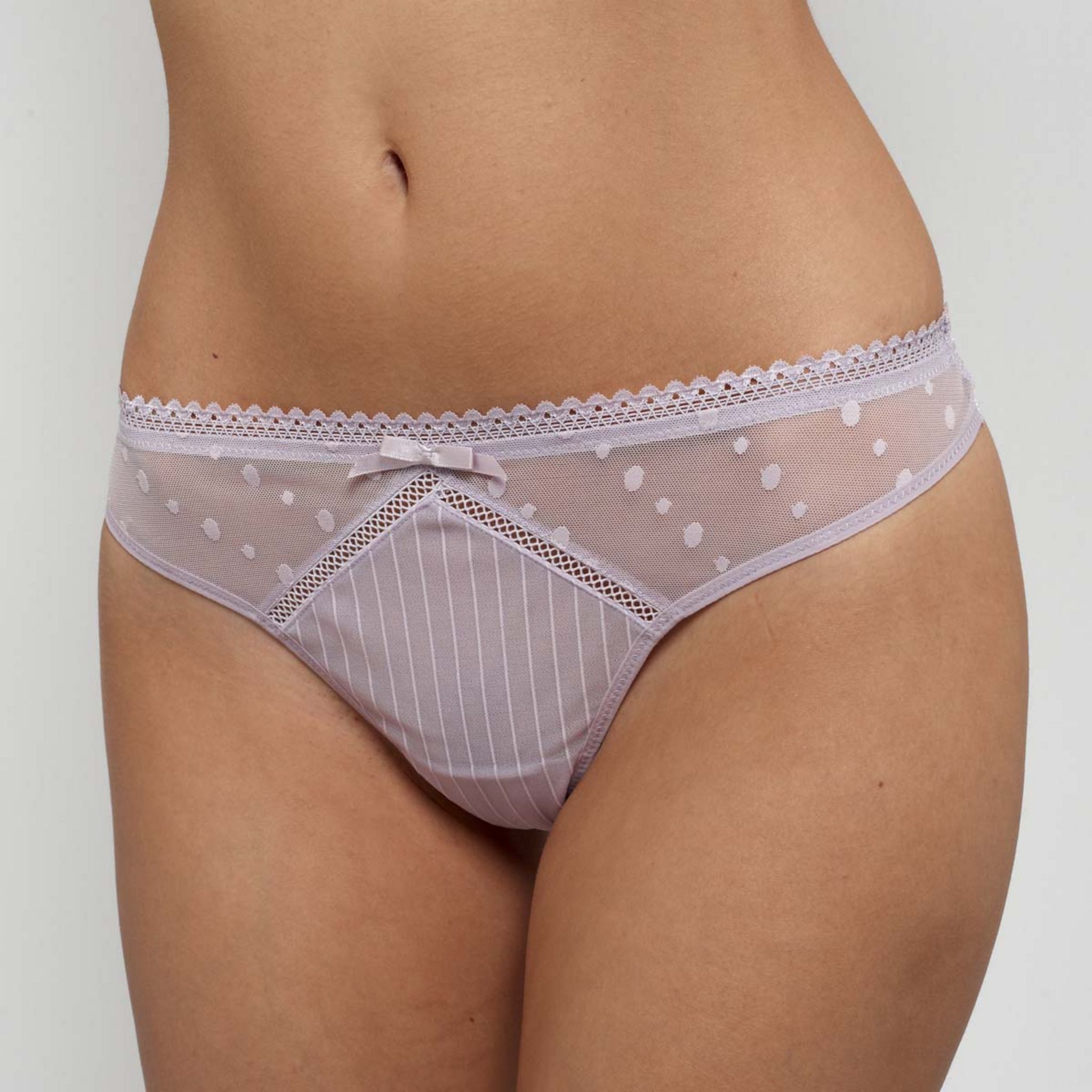 Billet Doux--Tanga AUDACIEUSE Imprimé vert brins de fleurs