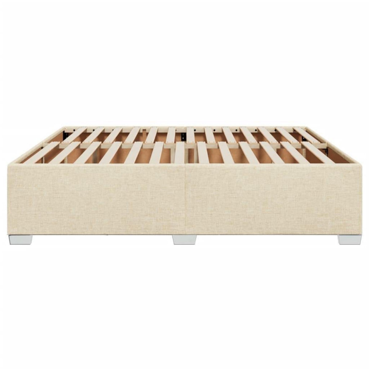 VIDAXL Cadre de lit sans matelas creme 200x200 cm tissu