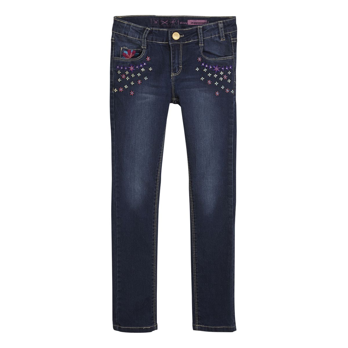 IN EXTENSO Jeans avec broderie fille