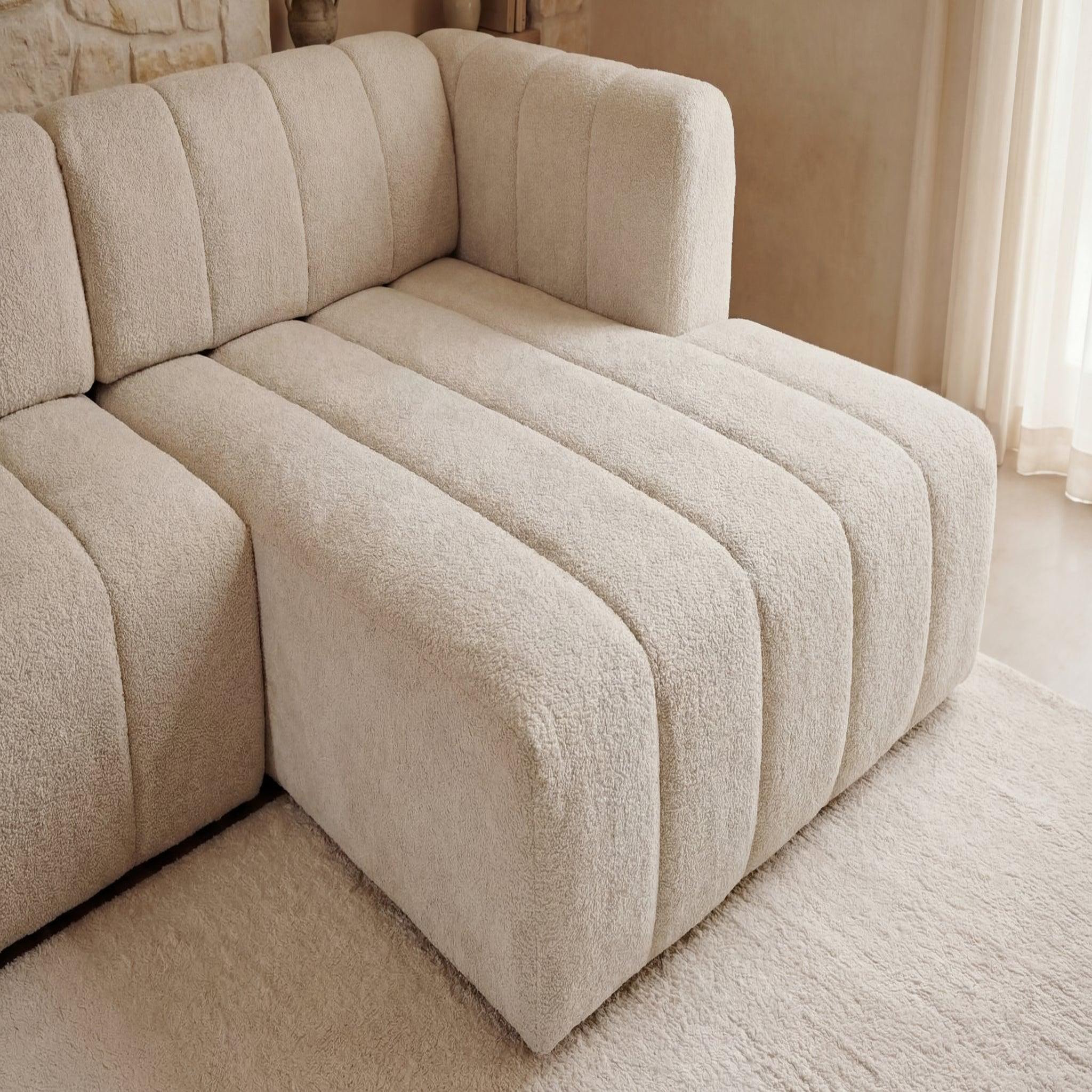 Voir la diapositive 3 : CASANOVA PARIS Marius - canapé d'angle tissu chenille