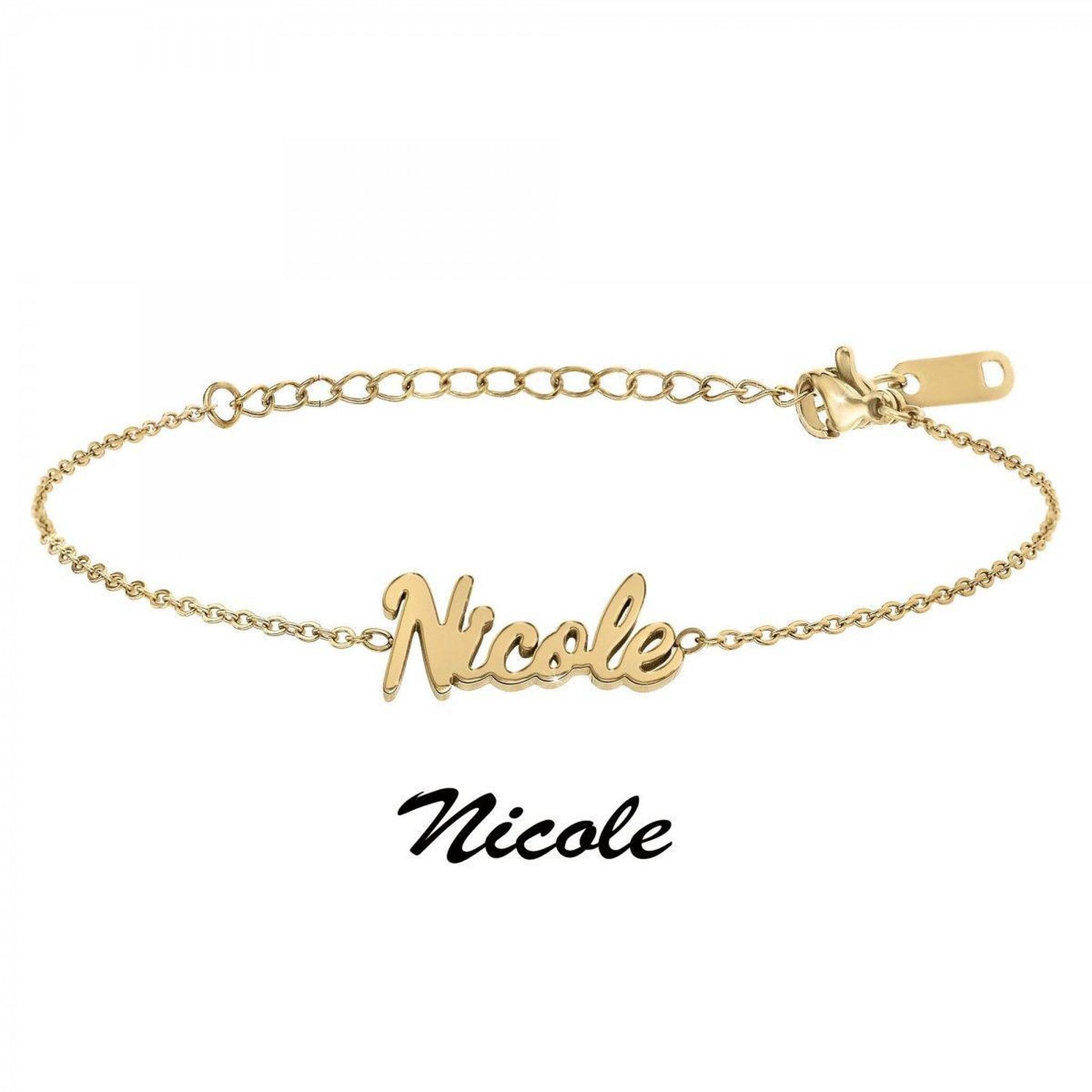 Voir la diapositive 3 : SC CRYSTAL Nicole - Bracelet prénom