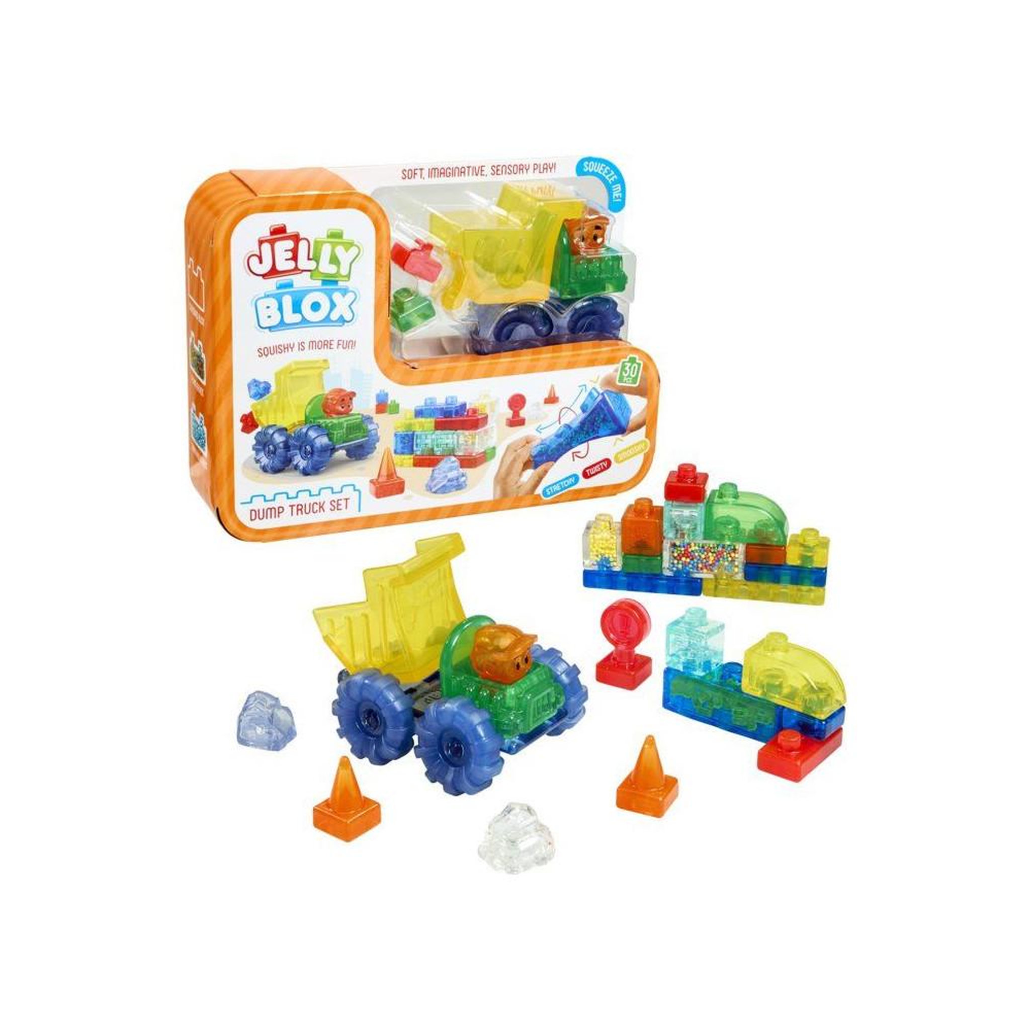 Voir la diapositive 2 : GOLIATH Jeu de blocs sensoriels Camion benne avec figurine mini, 30 pièces