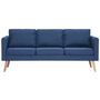 Voir la diapositive 4 : VIDAXL Ensemble de canape 2 pcs tissu bleu