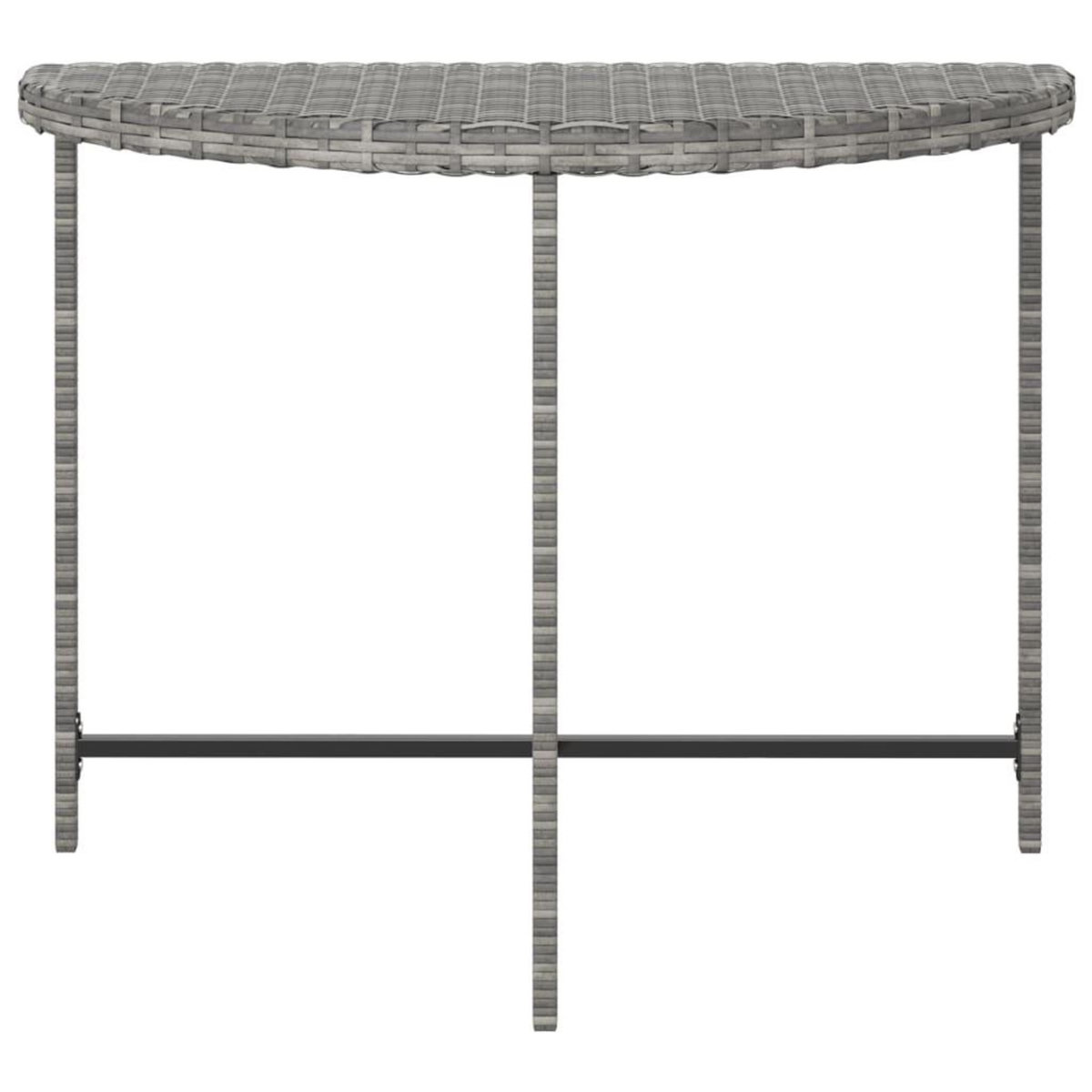 VIDAXL Table de jardin Gris 100x50x75 cm Resine tressee