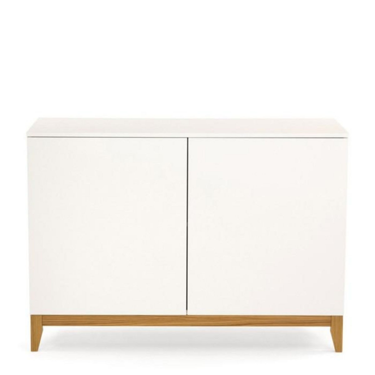 Paris Prix Buffet 2 Portes  Blanco  120cm Blanc & Chêne