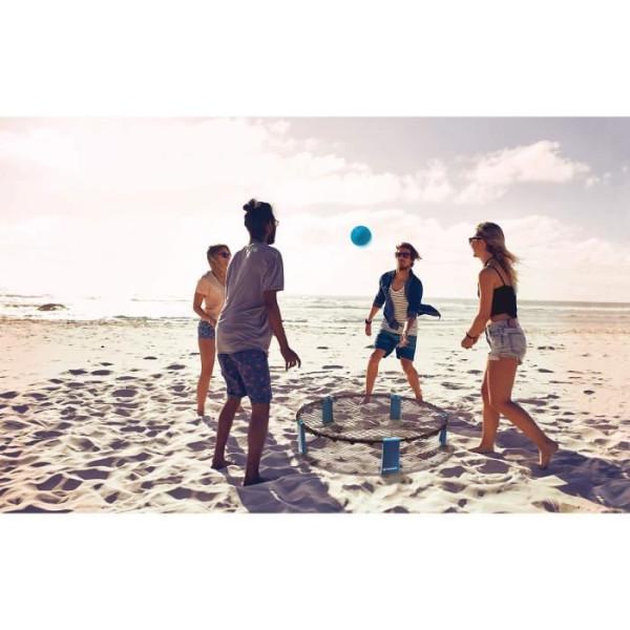 Voir la diapositive 3 : SCHILDKROT Jeu extérieur - Trampoline / ballon - SCHILDKRÖT - ROUNDNET SET
