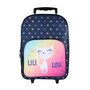 Voir la diapositive 1 : Bagtrotter Lili Lou - Sac à dos à roulettes bleu marine  1 compartiment - Bagtrotter