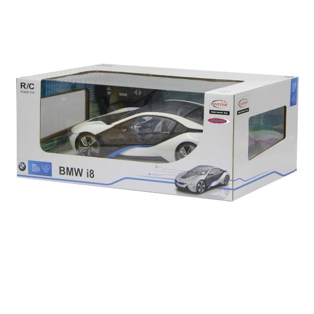 Jamara Voiture télécommandée BMW I8 1:14 blanc 2,4GHz