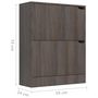 Voir la diapositive 6 : VIDAXL Armoire a chaussures 2 portes Chene sonoma gris Bois ingenierie