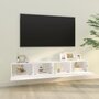 Voir la diapositive 3 : VIDAXL Meubles TV muraux 2 pcs blanc 100x30x30 cm bois d'ingenierie