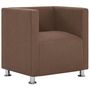 Voir la diapositive 2 : VIDAXL Fauteuil cube Marron Tissu