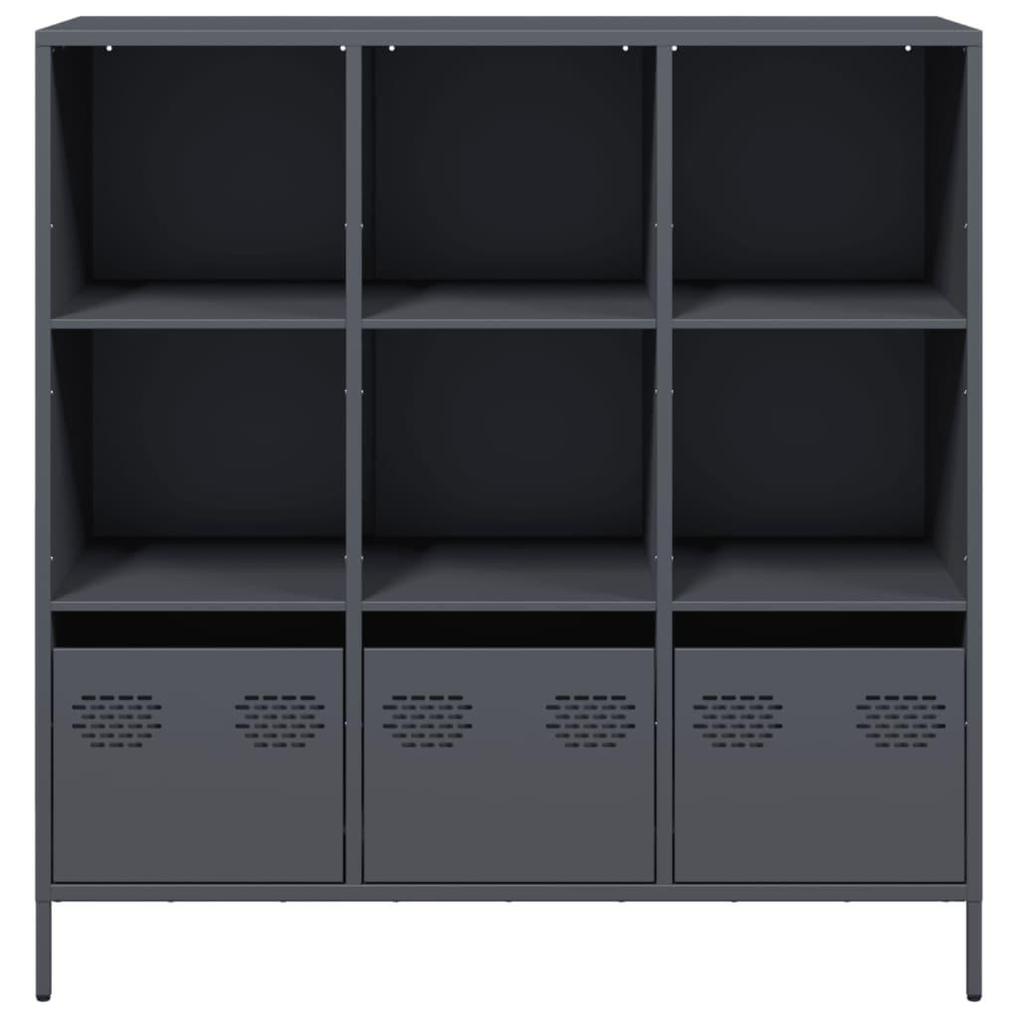 Voir la diapositive 5 : VIDAXL Buffet haut anthracite 101,5x39x103,5 cm acier