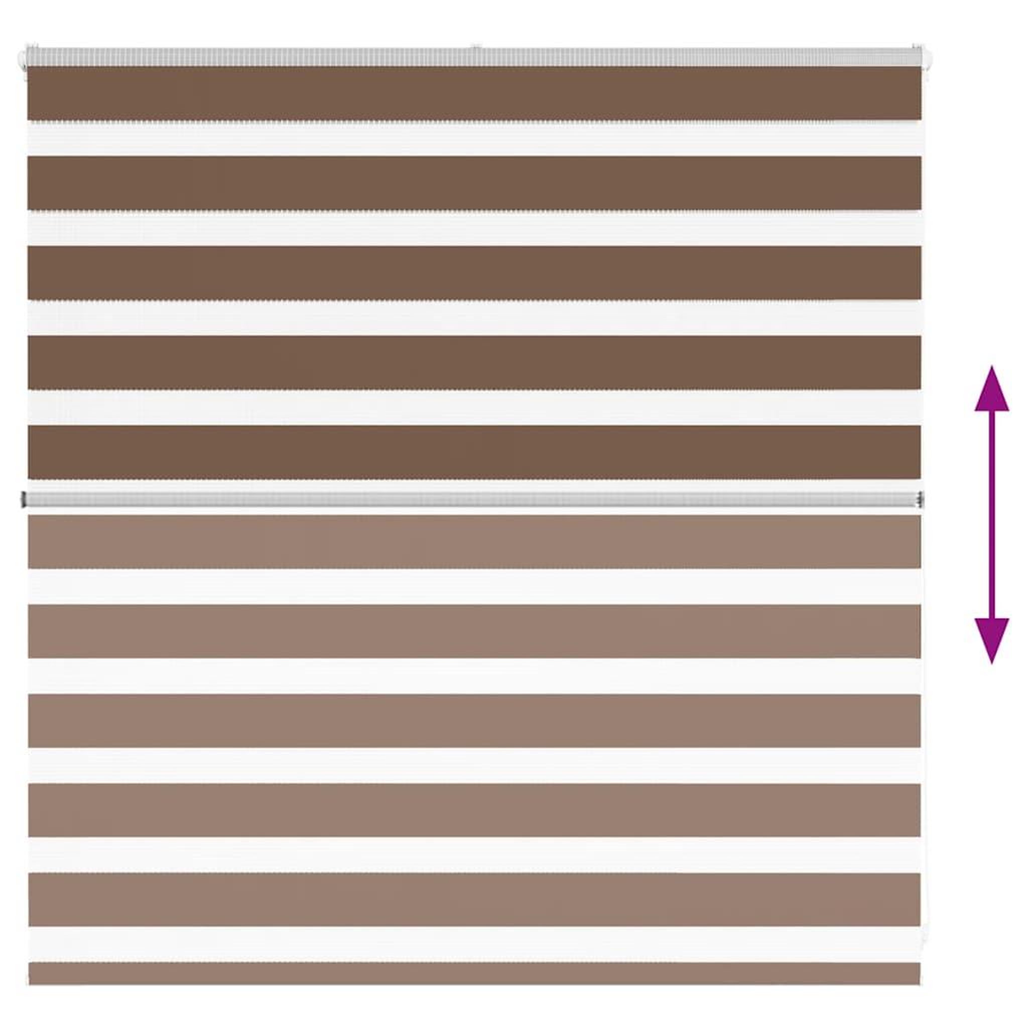 Voir la diapositive 5 : VIDAXL Store zebre marron 140x100cm largeur du tissu 135,9cm polyester