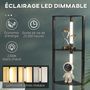 Voir la diapositive 6 : HOMCOM Lampadaire étagère LED d'angle réglable - lampe étagère 4 niveaux design dim.41x29x163cm - MDF noir