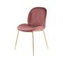 Voir la diapositive 2 : Paris Prix Lot de 2 Chaises Design  Charlize  90cm Rose & Or