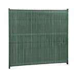 Jardiline Lanière occultante Ecovizio à tresser 48 mm - 100% recyclée pour panneau grillagé soudé + 100 clips - Vert forêt - Jardiline