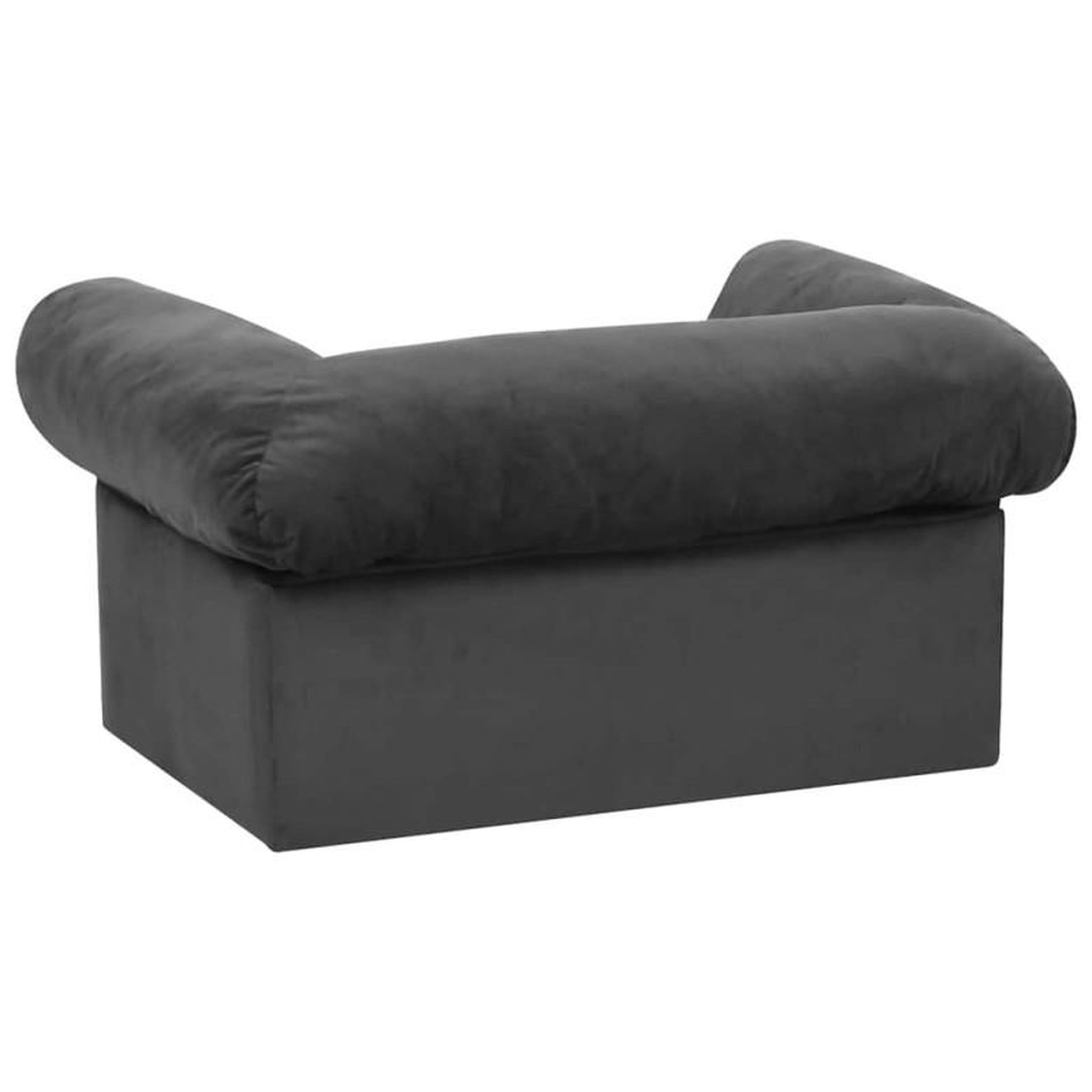 Voir la diapositive 6 : VIDAXL Canapé pour chien avec tiroir Gris foncé 75x50x38 cm Peluche