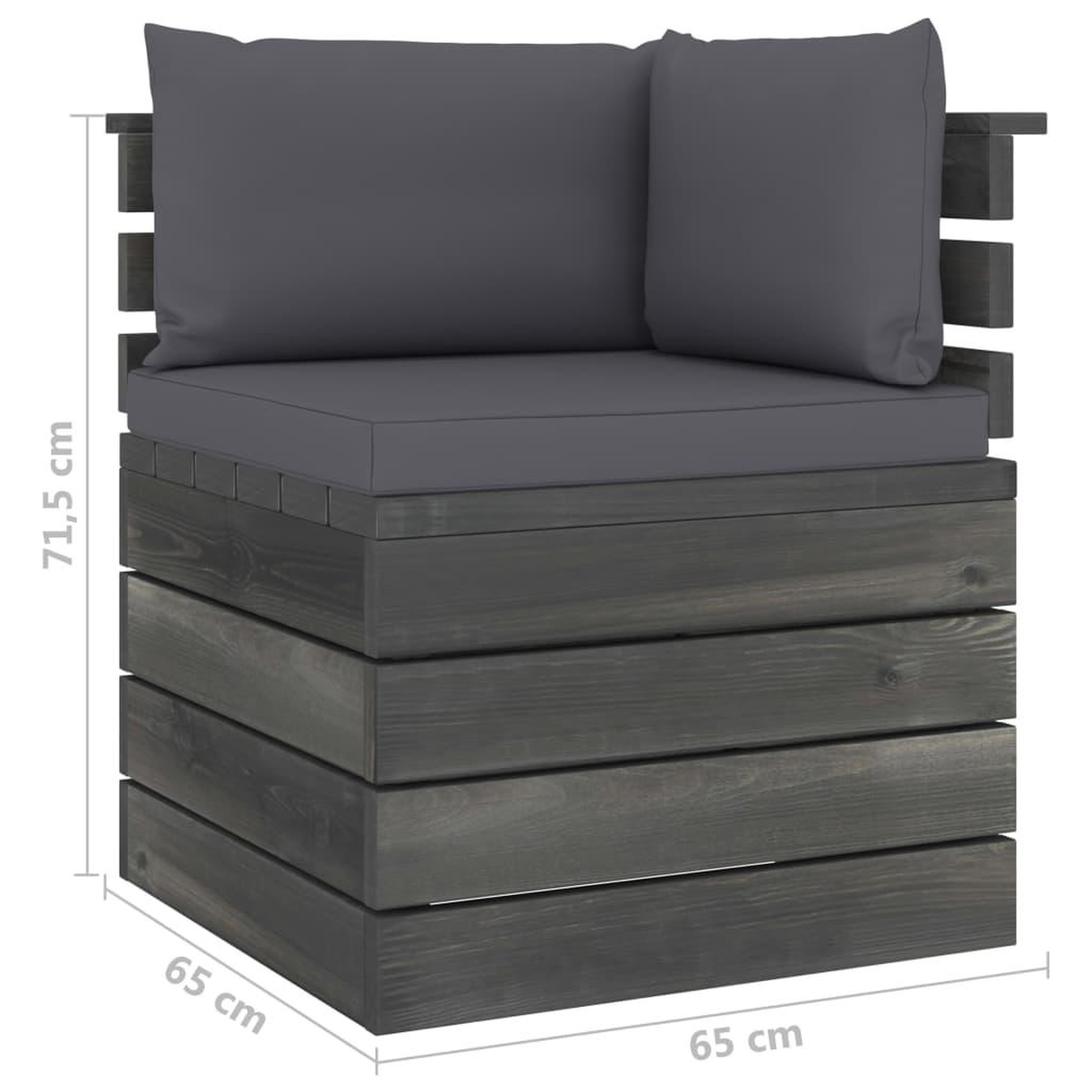 Voir la diapositive 6 : VIDAXL Salon palette de jardin 5 pcs avec coussins Bois de pin massif