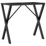 Voir la diapositive 2 : VIDAXL Pieds de table a manger cadre en X 80x40x73 cm acier