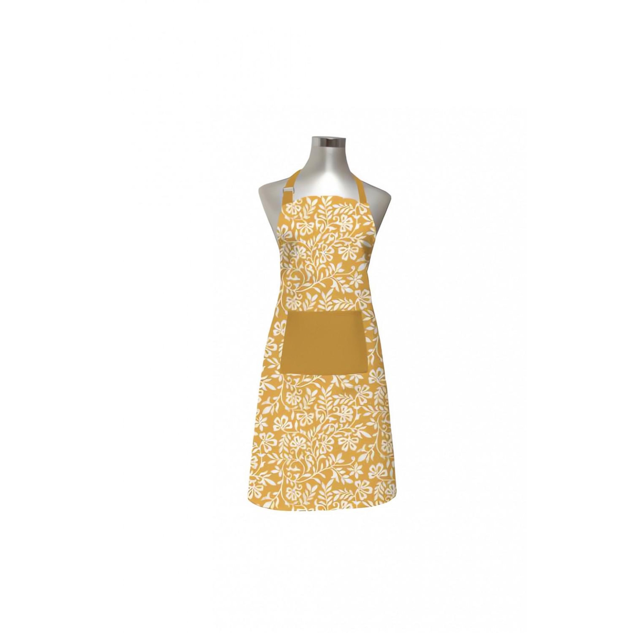 SOLEIL D'OCRE Tablier pur coton 60x80 cm VINTAGE moutarde, par Soleil d'Ocre
