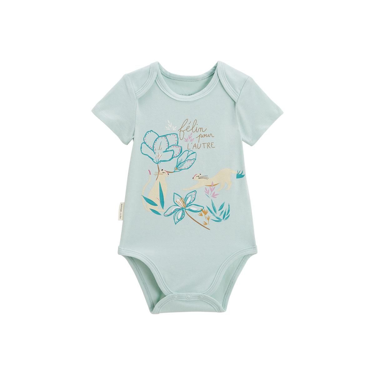 Petit Béguin Lot de 2 bodies bébé manches courtes Patroika