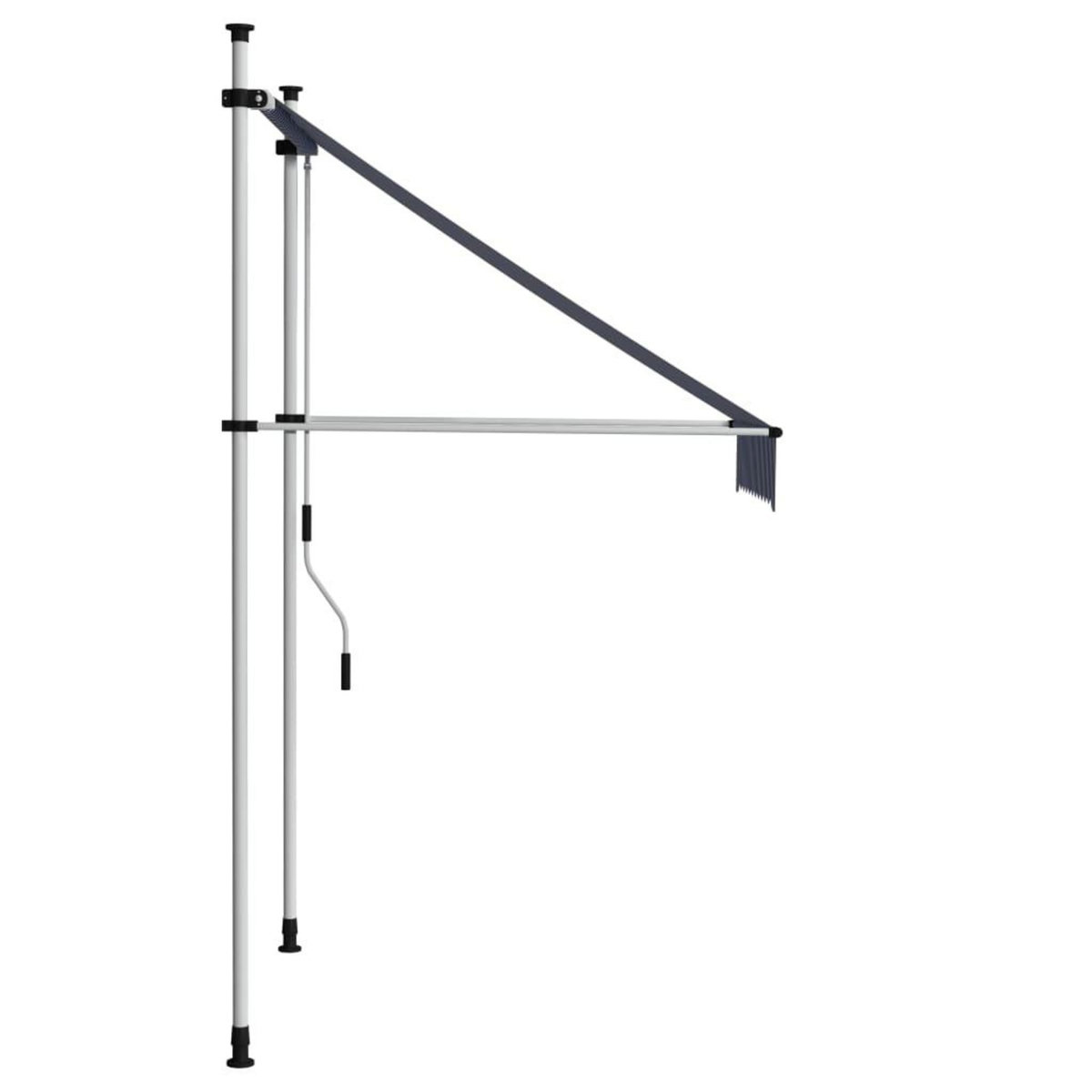 VIDAXL Auvent retractable manuel 100 cm Rayures bleues et blanches