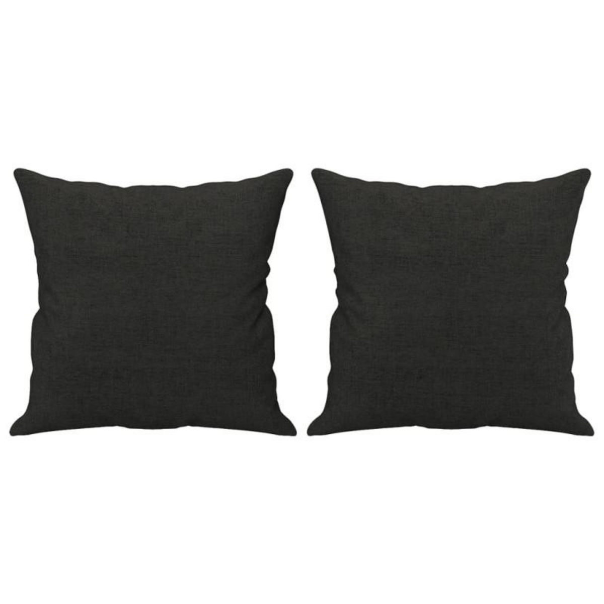 VIDAXL Canapé 3 places avec oreillers décoratifs noir 180 cm tissu