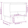 Voir la diapositive 6 : VIDAXL Table basse blanc 50x46x50 cm bois d'ingenierie