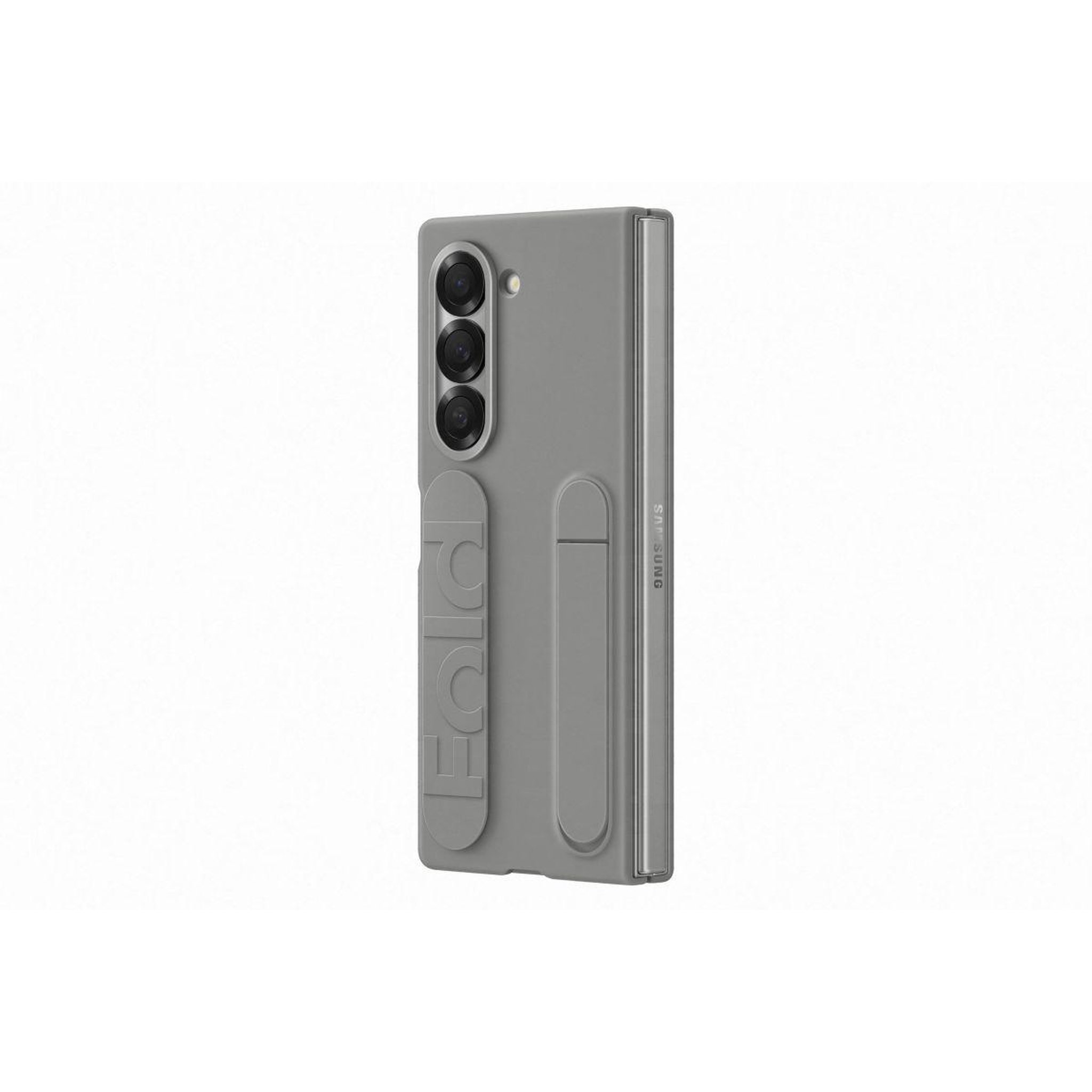 Voir la diapositive 4 : Samsung Coque z fold6 gris stand avec lanière