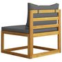 Voir la diapositive 5 : VIDAXL Salon de jardin 2 pcs avec coussin Bois d'acacia solide