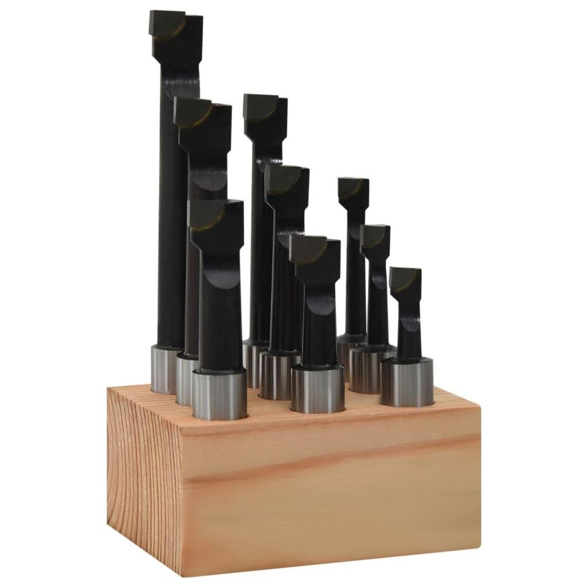 VIDAXL Cutters de perçage 9 pcs 12 mm a base de bois