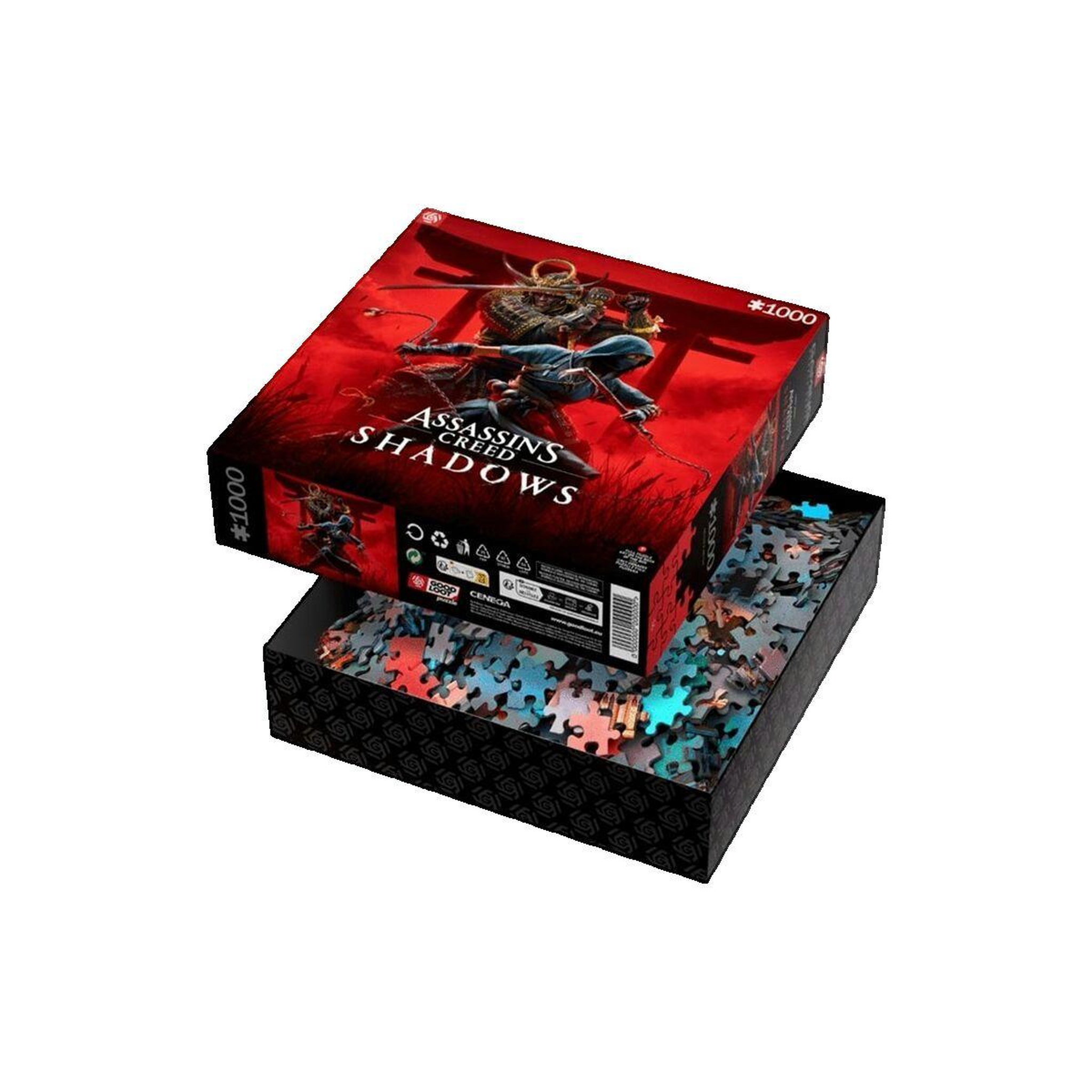 Voir la diapositive 2 : Just for games Puzzle 1000 pièces Assassin’s Creed Shadows Naoe & Yasuke – Puzzle adulte panorama – Haute qualité