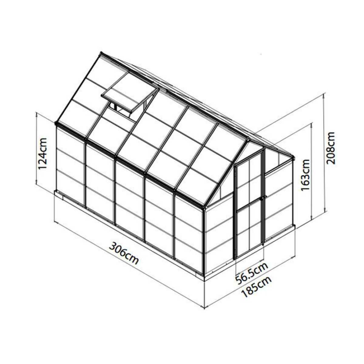 Palram Serre de jardin 5.6m² verte - 701629