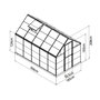 Voir la diapositive 2 : Palram Serre de jardin 5.6m² verte - 701629