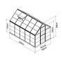 Voir la diapositive 2 : Palram Serre de jardin 5.6m² verte - 701629