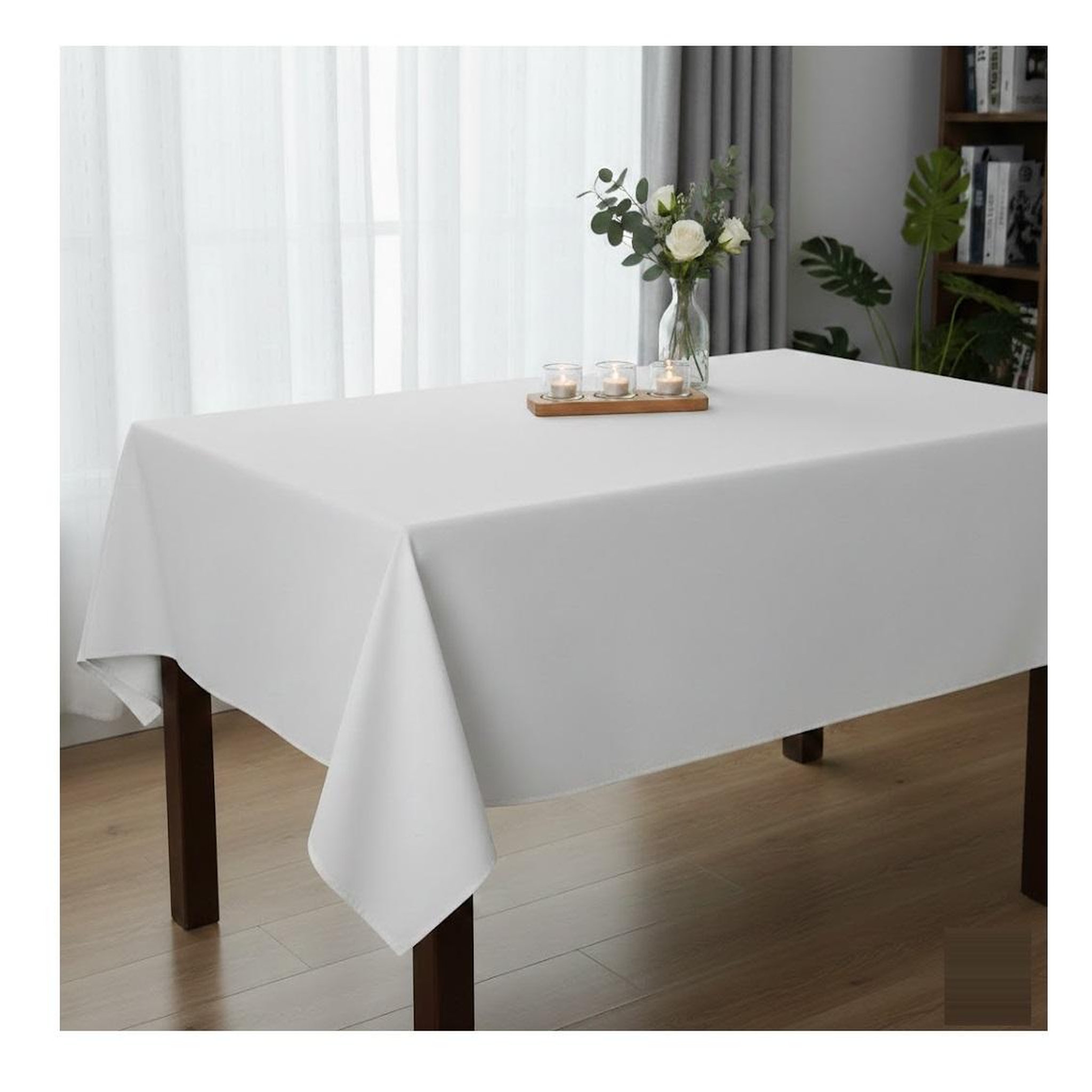 Voir la diapositive 2 : Eden Nappe en polyester finition ourlet nels