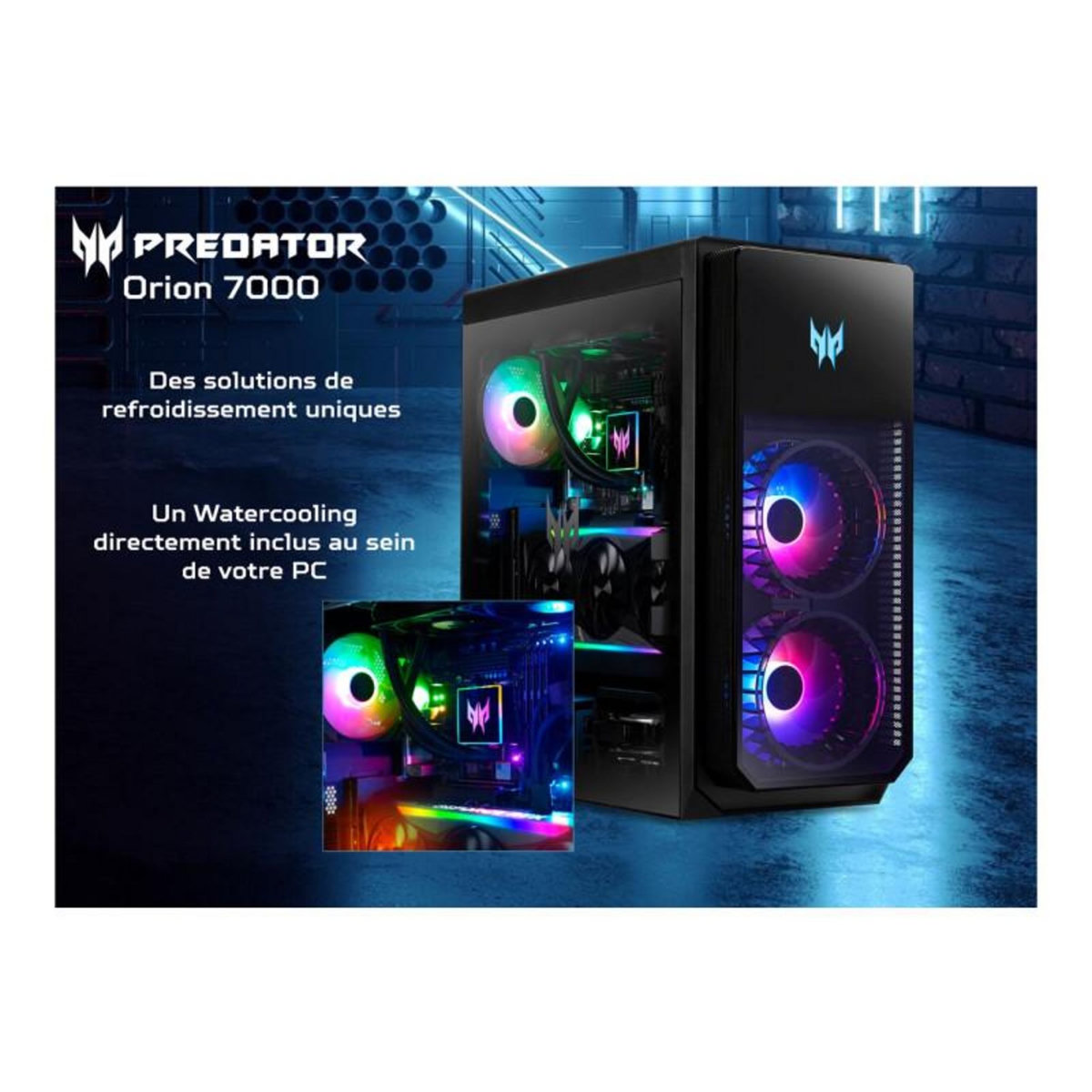 ACER Unité Centrale Acer Pc Gaming Predator Orion 7 655 Intel Core i7 14700KF 32 Go RAM DDR5 2 x 1To SSD GeForce RTX 4080 SUPER