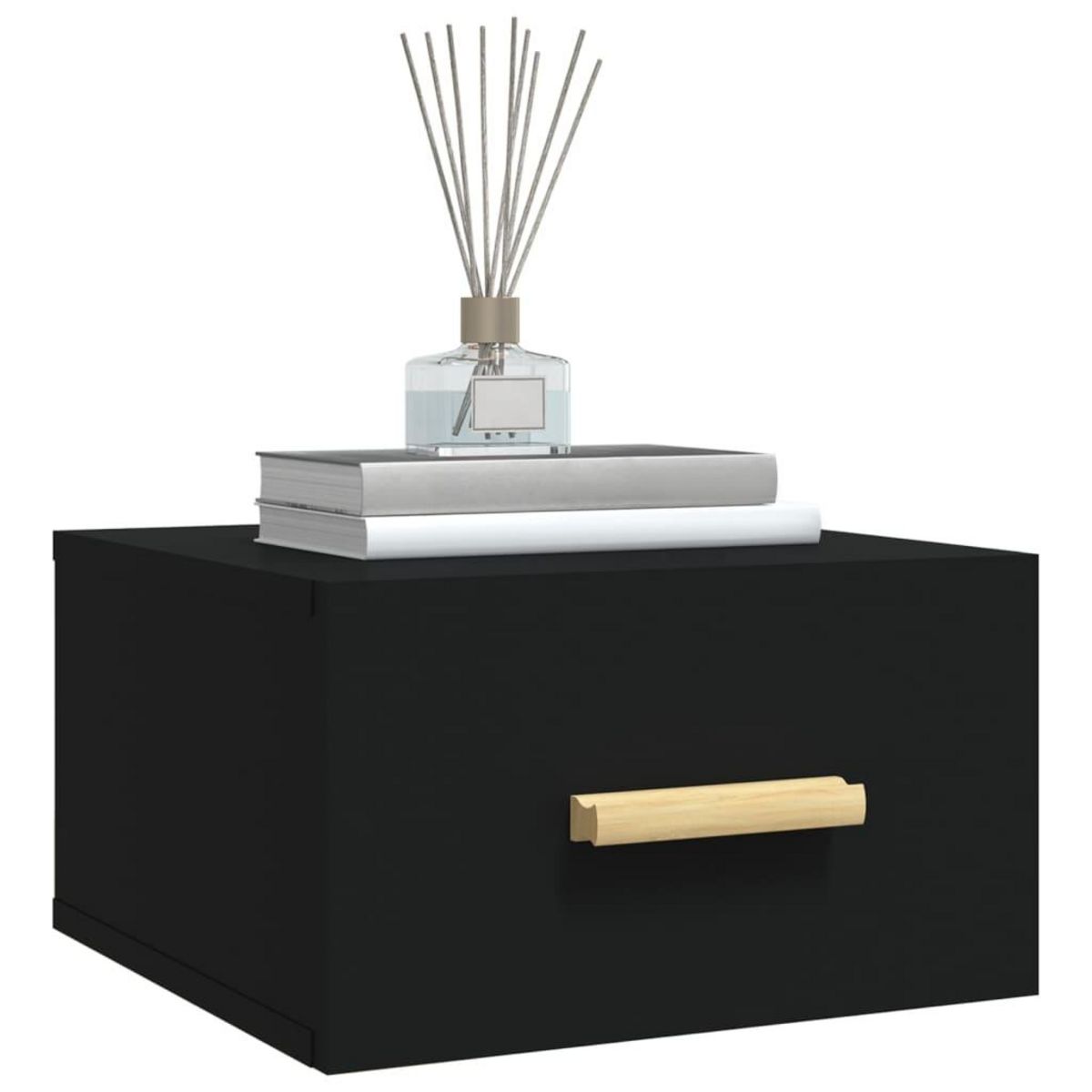 VIDAXL Tables de chevet murales 2 pcs noir 35x35x20 cm